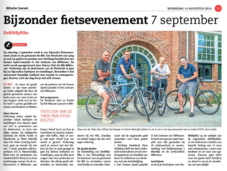 DeBiltByBike Fietsevenement De Bilt